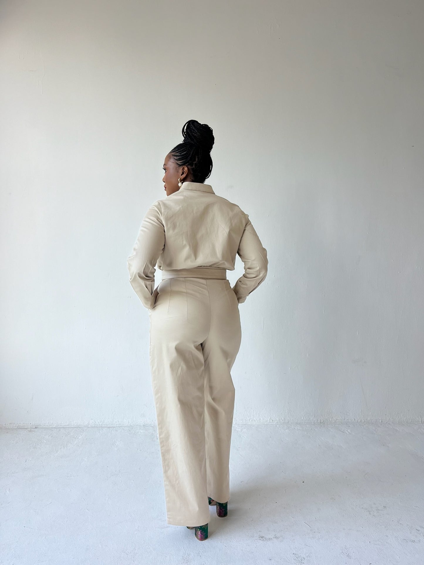 ANNAJ Utility Jumpsuit - Cream