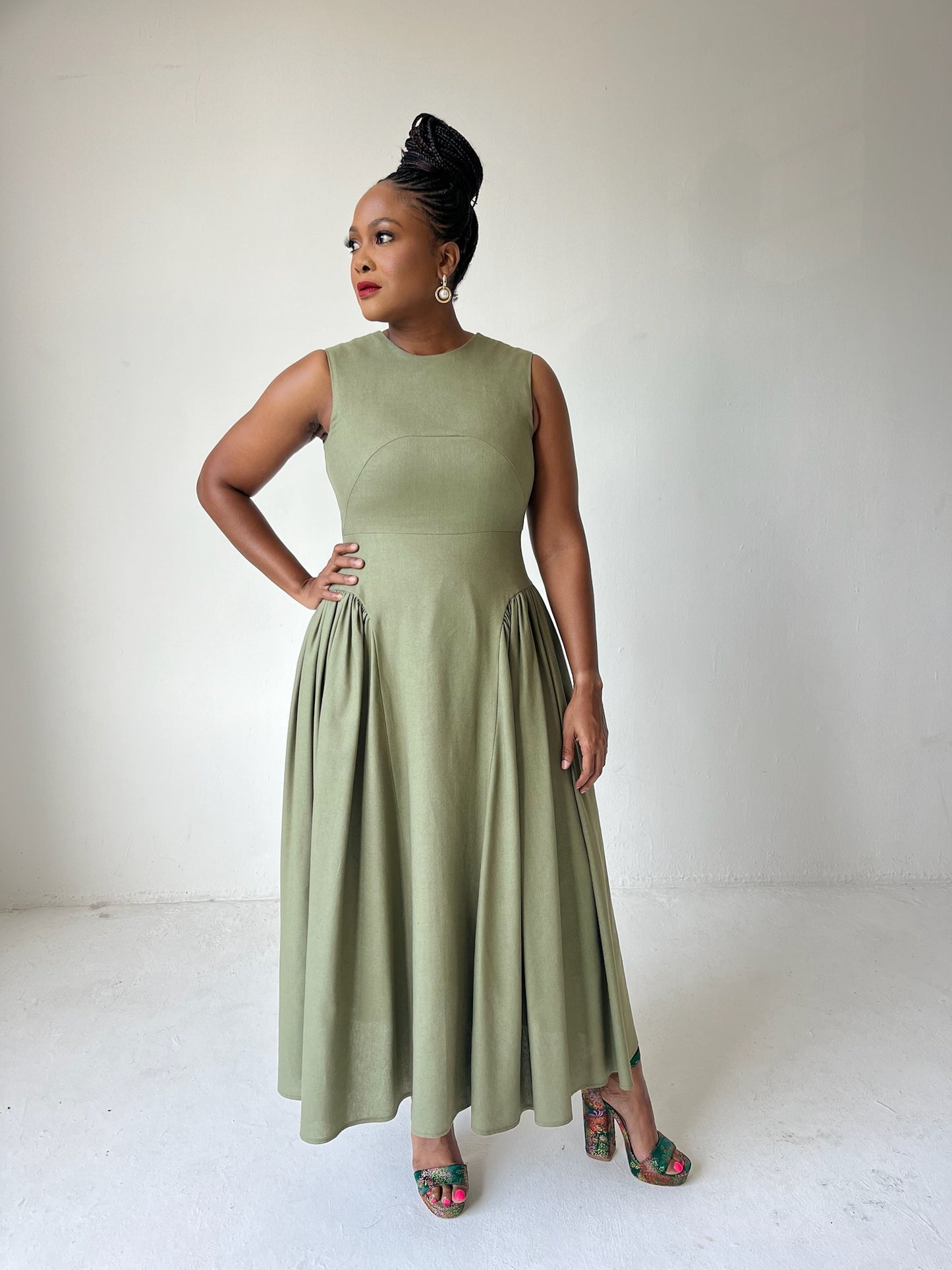 Imani Dress - Olive