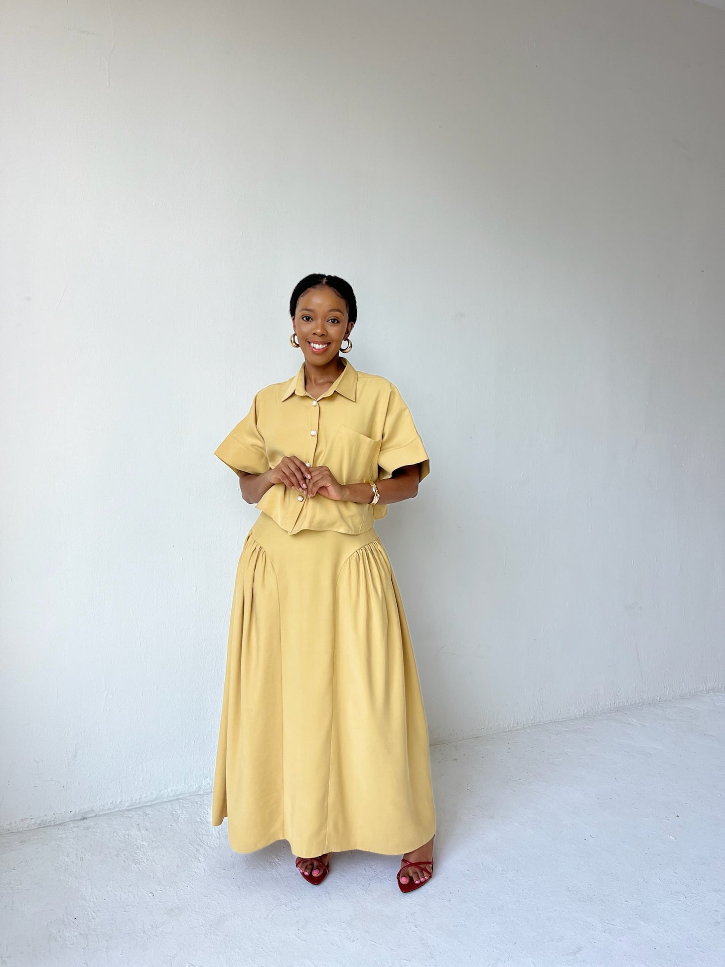 Imani Skirt Set - Mustard